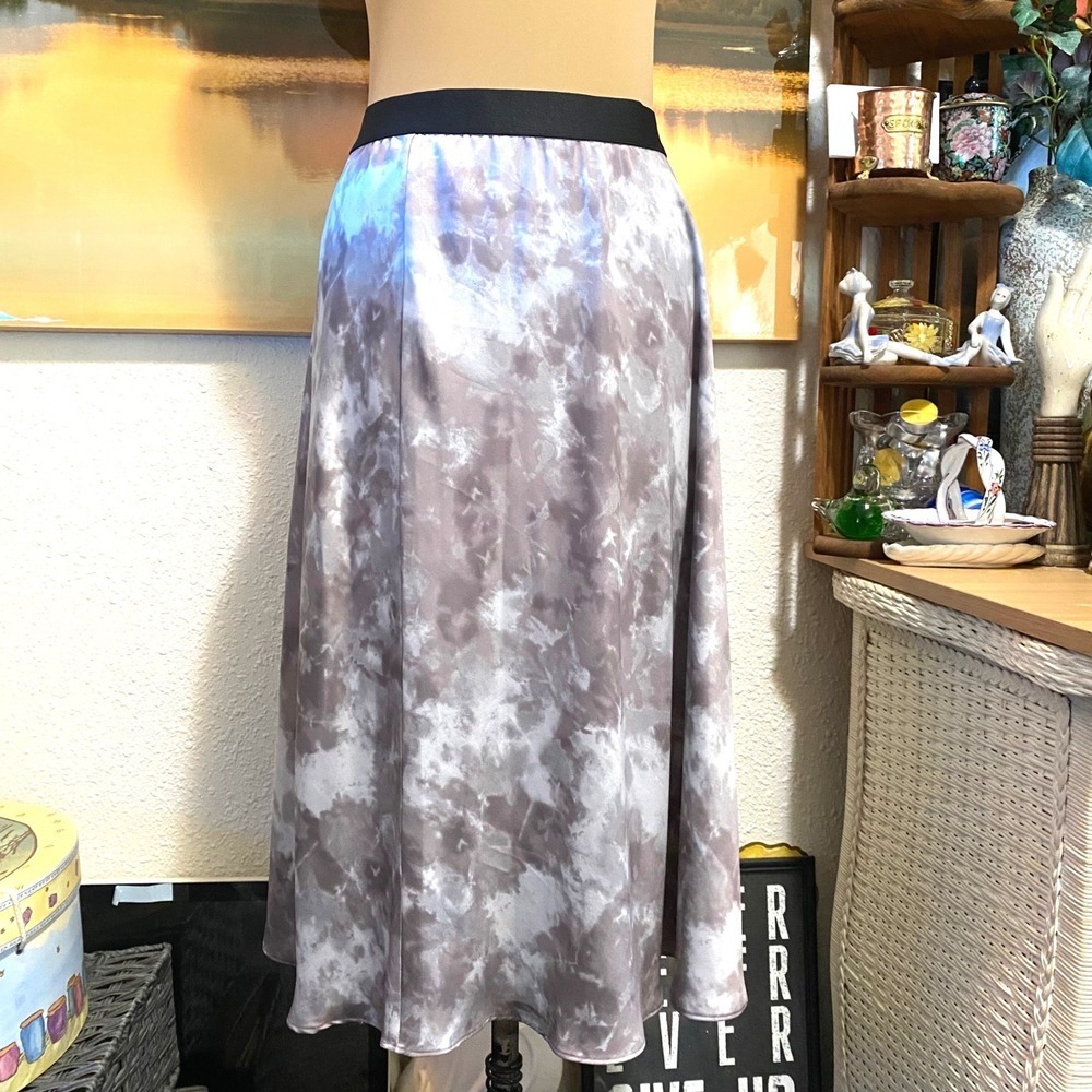Simply Vera Vera Wang Skirt Grunge Fairycore Midi Womens NWT Small Grey Tie Dye